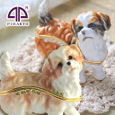 【正規品】 ジュエリーボックス シーズー かわいい犬の置物 ペット ドッグ ピィアース アクセサリーケース インテリア クリスタルガラス ギフト 卒業 入学 可...
