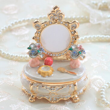 ジュエリーボックス メモリアルドレッサー ミニチュアサイズのドレッサー ピィアースの 置物 ミニチュア家具 お姫様 お嬢様 クリスタルガラス アクセサリーケース 収納ケース ジュエリーケース クリスマス 新生活 母の日