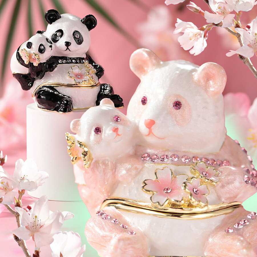 【正規品】 ジュエリーボックス パンダ&ベビー 赤ちゃんパンダ上野動物園 誕生 ギフト 卒業 入学 可愛い 誕生日プレゼント 女性 クリスマス 新生活 シャンシ...
