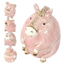 【正規品】 ピンクアニマルシリーズ ねずみ へび うま いぬ いのしし ジュエリーボックス ギフト 誕生日プレゼント 可愛い 置物 子供 ジュエリー収納 アクセサリー アクセサリーケース アンティーク ピィアース 東京銀座PICALS(4)
