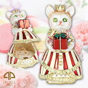 【クリスマスver使用注意】<ルル・キャンディ(プリンセスパーティ)>仔猫 ねこ ネコ リングピロー付き アクセサリーケース リングケース 宝石箱 ギフト 誕生日 ギフトボックス入り PICALS ピカルス ピィアース(3)