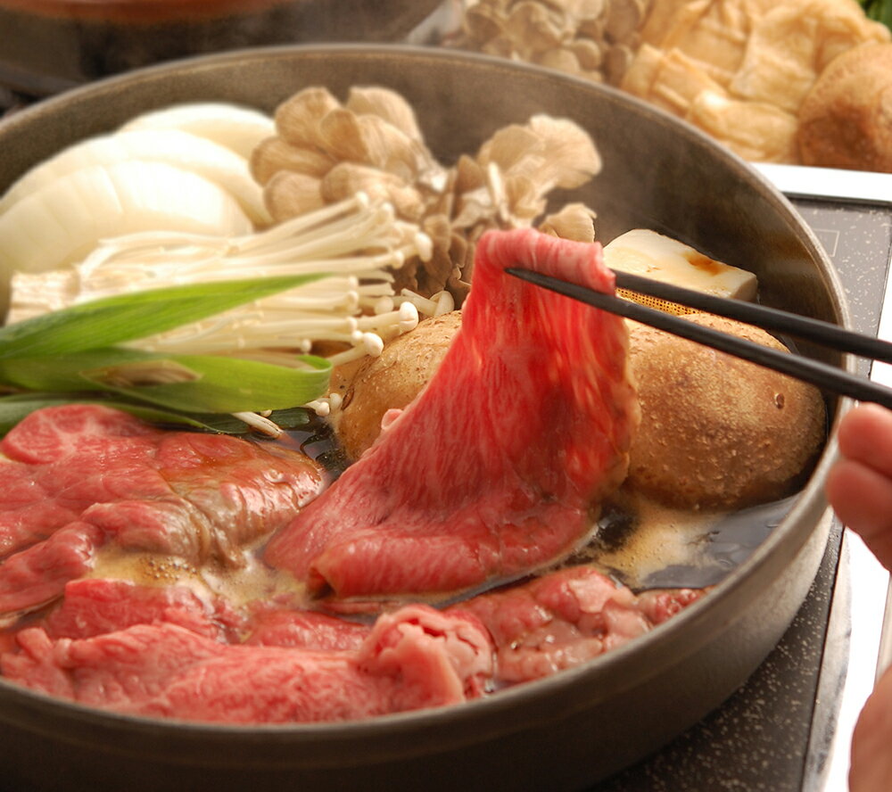 【期間限定 ポイント還元中】 送料無料 滋賀 「松喜屋」 近江牛すきやき ロース・モモ・バラ850g お取り寄せ ギフト 詰合せ セット グルメ(4)