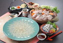 【期間限定 ポイント還元中】 送料無料 天然トラフグ刺身ちりセット 天然トラフグ刺身80g(プラ皿)、トラフグ皮刺し50g、天然トラフグちり500g(7つ道具入...