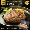 【ヒルナンデスで紹介！】とろけるハンバーグ 150g × 5個 セット お中元 送料無料 小麦 卵不使用 ギフト クール便 冷凍 和牛 国産牛 相模原名物