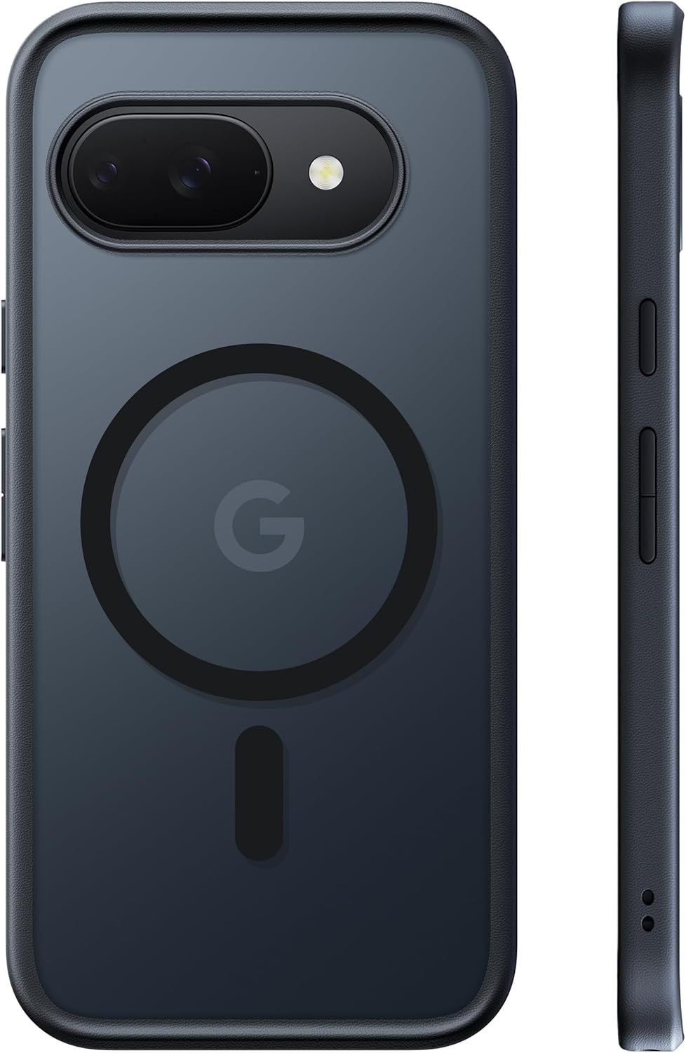 TORRAS Google Pixel 10a 用 ケース 衝擊吸収 ワイヤレス充電対応 半透明 黄変防止 防指紋 防滑 エアバッグクッション 搭載マグネット カラー交換可能ボタン Guardian-Mag ブラック