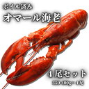 【冷凍】ボイル済みオマール海老　350〜400g　4尾セット