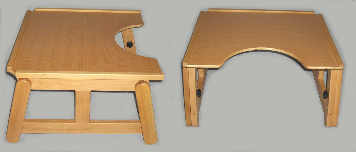 シエナテーブルM 座位保持テーブル 傾斜テーブル 昇降テーブル ブナ材