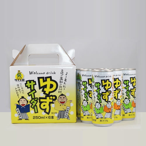 北川村ゆず王国 ゆずサイダー 250ml × 6本 お取り寄せ ゆず 炭酸飲料 ジュース サイダー ゆずはちみつ サイダー セット まとめ買い 箱買い ジュース 炭酸ジュース 飲み物 実用的 ギフト 母の日 ギフト プレゼント 母の日プレゼント 父の日 プレゼント