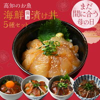 まだ間に合う 母の日 海鮮丼 5種 セット 藁焼き 鰹たたき 漬け丼 65g サバ 醤油漬...