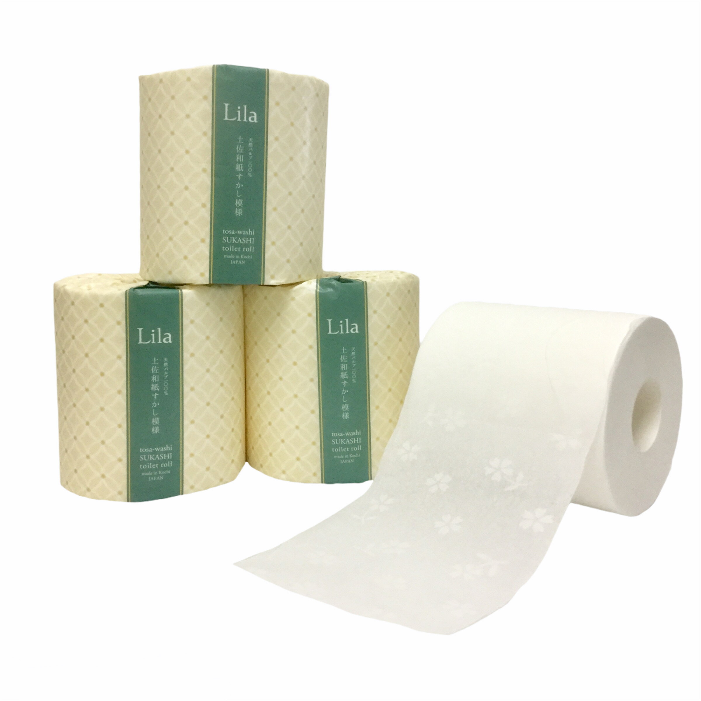 【大阪万博で採用】【リラ：トイレットペーパーシングル（60ロール入り）】透かし模様入り 個包装 まとめ買いや業務用にもおすすめの高級トイレットペーパー｜ “清流ティッシュ Lila "（リラ）シリーズ