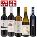 【送料無料】バラエティ豊富 自然派 5本セット 白 オレンジ ロゼ 赤 イタリアワイン (750ml×5)