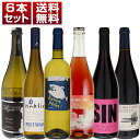 【送料無料】各国の人気自然派　赤　白　泡　ロゼ　6本セット (750ml×6)