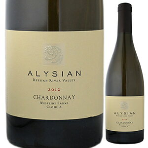 【6本〜送料無料】アリシアン ワインズ シャルドネ ウエストサイド ファームズ クローン 4 [白] 2012 750ml Chardonnay Westside Farm Clone 4 Alysian Wines
