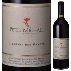 L’Esprit des Pavots Estate Red Sonoma County/Napa County Peter Michaelピーター マイケル （詳細はこちら）カベルネ ソーヴィニョン53％、カベルネ・フラン36％、メルロー7％、プティ ヴェルド4％750mlカベルネ ソーヴィニョン、カベルネ フラン、メルロー、プティ ヴェルドアメリカ・カリフォルニアソノマ カウンティ/ナパ カウンティAVA赤他モールと在庫を共有しているため、在庫更新のタイミングにより、在庫切れの場合やむをえずキャンセルさせていただく場合もございますのでご了承ください。WINE TO STYLE