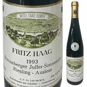 Brauneberger Juffer Sonnenuhr Riesling Auslese Goldkapsel Fritz Haagフリッツ ハーク （詳細はこちら）リースリング750mlリースリングドイツ・モーゼルプレディカーツヴァイン白他モールと在庫を共有しているため、在庫更新のタイミングにより、在庫切れの場合やむをえずキャンセルさせていただく場合もございますのでご了承ください。土浦鈴木屋こちらのワインは、土浦鈴木屋さんの地下セラー及び専用セラーで万全を期して大切に熟成させたものです。非常にデリケートで、熟成による変化やコルクの不良等についても避けられないリスクもございますので、返品・交換等の対応ができませんのでご了承の上ご利用ください。