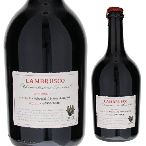 【6本〜送料無料】ランブルスコ ディ モデナ アンチェストラーレ 2024 ガヴィオリ 微発泡 赤ワイン ラ..