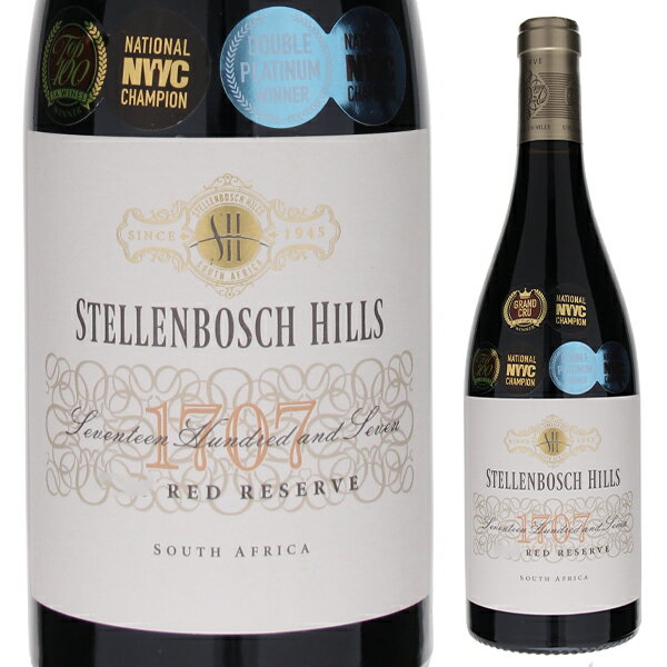 1707 Reserve Red Stellenbosch Hillsステレンボッシュ ヒルズ （詳細はこちら） ケープタウンの東に位置し、夏は暑く乾燥し、冬は涼しく雨が多い、地中海性気候で、水はけの良い丘陵地が広がっている。ステレンボッシュ・ヒルズは1945年にフロッテンバーグ協同組合としてスタート。その規模は年々大きくなり、2003年に現在のステレンボッシュ・ヒルズとして再スタート。醸造を手掛けるPGスラッバートは家族が所有する農場で育ち、その農場を引き継ぐと思われたが、「赤いカラハリ砂漠を緑の蔓と優れたワインのオアシスにしたい」という思いから、ステレンボッシュ大学のワイン学科に進学、1995年に卒業するとKWVを経て1997年よりステレンボッシュ・ヒルズに参加。知識と経験を活かし、彼のモットーである価格以上の価値のあるワインを造り出している。フレンチオークとアメリカンオーク新樽にて24ヶ月熟成。美しく輝くやや黒みのあるガーネット色。コーヒー豆やオーク、トースト、スモーク、バニラ、ブラックチェリー、やなめし皮のようなやや熟成感のある複雑な香り。ブラックベリー、ミント、スパイスの味わいにベルベットな舌触りと豊かな甘味を感じる。きめ細やかなタンニンがあり熟成を感じさせる赤ワイン。750mlシラーズ、カベルネ ソーヴィニョン、メルロー、プティ ヴェルド南アフリカ・ウエスタン ケープ赤他モールと在庫を共有しているため、在庫更新のタイミングにより、在庫切れの場合やむをえずキャンセルさせていただく場合もございますのでご了承ください。株式会社オーバーシーズ