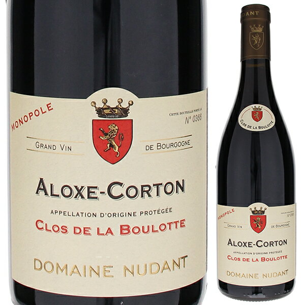 Aloxe-Corton Clos De La Boulotte (Monopole) Nudanニュダン （詳細はこちら）ニュダン家が近年手に入れたアロース・コルトンのモノポール（単独所有畑）。周囲が石垣で囲まれた、コルトンの丘の麓に位置し、緩やかな南東向き斜面になった畑で栽培されています。ボディは厚く、柔らかいもののしっかりと感じられるタンニン。野バトや青首ガモなどジビエと合わせてみたい赤ワイン。750mlピノ ノワール フランス・ブルゴーニュ・コート ド ボーヌ・アロース コルトンアロース コルトンAOC赤他モールと在庫を共有しているため、在庫更新のタイミングにより、在庫切れの場合やむをえずキャンセルさせていただく場合もございますのでご了承ください。株式会社ラックコーポレーション