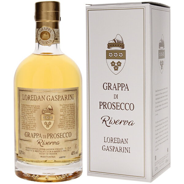 Grappa Di Prosecco Riserva Loredan Gaspariniロレダン ガスパリーニ （詳細はこちら）700mlイタリア・ヴェネトグラッパグラッパ他モールと在庫を共有しているため、在庫更新のタイミングにより、在庫切れの場合やむをえずキャンセルさせていただく場合もございますのでご了承ください。株式会社フードライナーグラッパ ディ プロセッコ リゼルヴァ ロレダン ガスパリーニGrappa di Prosecco Riserva Loredan Gasparini生産者情報ロレダン ガスパリーニ Loredan Gasparini国家元首を輩出した名家ガスパリーニ家ロレダン・ガスパリーニ家はヴェネツィアがまだ独立国家であった時代に2人の国家元首を輩出した名家です。ヴェネト州トレヴィーゾの近くモンテッロの丘の斜面に位置するヴェネガッツ地区にロレダン ガスパリーニ社が所有する約80ヘクタールのブドウ畑が広がっています。1950年代から始まった高品質ワイン造り その末裔にあたるピエロ・ロレダン伯爵が1950年代初期に高品質ワインを造りたいと思い研究を重ねた結果、早い時期からカベルネフラン、カベルネソーヴィニョン、メルロー、マルベックを栽培し、ボルドータイプのワイン造りに着手しました。伊公式晩餐会で供出された「カーポ ディ スタート」 同社のトップワインである"カーポ・ディ・スタート"(国家元首の意)はイタリアの公式晩餐会にも出され、 このワインを口にしたフランスのドゴール大統領が感銘を受け、この名を授けたという名酒です。 フランスのワイン誌でも世界を代表する100本の一つとして取り上げられるなど高い評価を得ています。