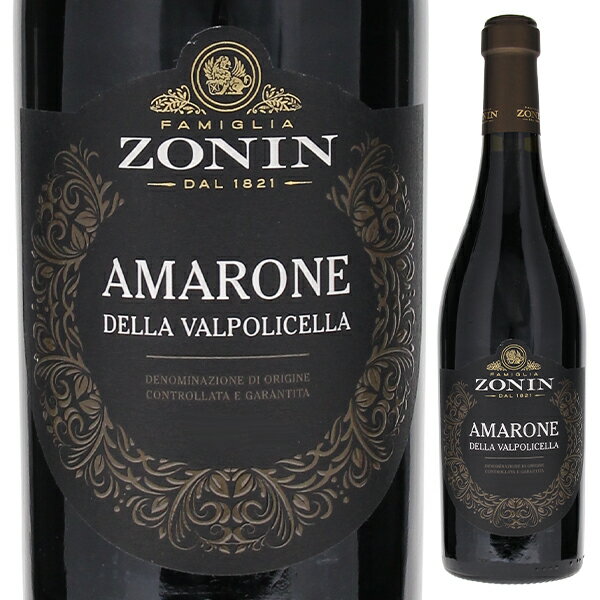 Amarone della Valpolicella Zoninゾーニン （詳細はこちら）約120日間陰干し後、大樽で24ヶ月間熟成。赤い果実やドライフラワー、ミントやスパイスなどの香りと共にコーヒーやカカオの甘いニュアンス。甘やかな果実味がなめらかに広がり、しっかりとした酸と調和したエレガントな味わいに包まれます。ドライフルーツなどの甘みと革や紅茶などの熟成のニュアンスが現れ、味わいにも陰干しブドウ由来の深みと風味がプラス。繊細なタンニンと酸とが凝縮した果実味と交わり、素晴らしいバランスを造っています。長い余韻の中に感じられる綺麗な酸が心地よく、甘ったるさや重さを全く感じさせないため、自然と次の一杯へと向かわせる、見事なバランスの美味しさです。750mlコルヴィーナヴェロネーゼ、ロンディネッラ、モリナーライタリア・ヴェネトアマローネ デッラ ヴァルポリチェッラDOCG赤他モールと在庫を共有しているため、在庫更新のタイミングにより、在庫切れの場合やむをえずキャンセルさせていただく場合もございますのでご了承ください。三国ワイン株式会社『インターナショナルワインチャレンジ』最優秀賞三冠の実績！120日間の陰干しが生む濃密なアロマ、甘やかな果実味とエレガントな酸の調和が美しい名門ゾーニンのアマローネアマローネ デッラ ヴァルポリチェッラ ゾーニンAmarone della Valpolicella Zonin商品情報200年続くイタリア最大規模の名門、ゾーニンのアマローネ デッラ ヴァルポリチェッラ。120日間の陰干しによる深みと、上品な果実と酸の美しい調和が楽しめる濃厚エレガントなアマローネです。『インターナショナル ワインチャレンジ2018』で“最優秀イタリア赤ワイン”、“最優秀ヴェネトワイン”、“最優秀アマローネ”の三冠を達成した素晴らしい実績を持つワインです！（2014Vintage）平均樹齢40年のコルヴィーナ、ロンディネッラ、モリナーラのブレンドヴァルポリチェッラ地区に育つ、平均樹齢40年のコルヴィーナ、ロンディネッラ、モリナーラを十分に熟したうえで遅摘みで収穫後、アパッシメント用の部屋で約120日間2月末まで乾燥させます。発酵はステンレスタンクで低温でゆっくりと約1ヶ月間以上行ったのち、30ヘクトリットルのスラヴォニア産の大樽で約24ヶ月間熟成させます。ボトリング後、6ヶ月間の瓶熟成を経てリリースされます。【受賞歴】ジェームズサックリングで92点(2018)、ジェームズサックリングで92点(2016)、ジェームズサックリングで92点(2015)生産者情報ゾーニン Zoninゾーニンは、1821年の創立以来200年にわたり家族経営を続けています。現在は7代目社長のドメニコ ゾーニンと2人の兄弟フランチェスコ、ミケーレが副社長として指揮をとり、北はピエモンテ州から南はシチーリア州まで7州にわたり、2,000ha、10ヵ所の個性豊かで優れたエステートを所有し、世界100ヵ国以上に出荷しています。またアメリカ（ヴァージニア州）とチリ（マイポ・ヴァレー）にもぶどう畑とワイナリーを所有してワイン造りを行なっています。もともとは小規模な農家であり、ヴェネツィアとヴェローナの間に位置するヴェネト州ガンベッラーラの丘陵エリアに根差し、ワイン造りを始めました。ワイナリーでは、それぞれのワインの個性を最大限に表現するために、ぶどう畑と醸造所を同じ所に設けるエステートスタイルにこだわることで、テロワールとぶどう品種の持つ可能性と特徴を余すことなく生かすワイン造りをしています。世界中のプロセッコの主要ブランドの中でも、すでにゾーニンのプロセッコは高く評価されていますが、近年ではスティルワインの高い品質が認められています。特にフラッグシップワインである「アマローネ・デラ・ヴァルポリチェッラ」は、International Wine Challenge 2018にて、3つトロフィーを獲得したことで、ゾーニン社は、さらに世界の注目を集めています。