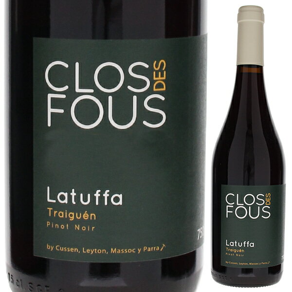 Pinot Noir Lattufa Clos Des Fousクロ デ フ （詳細はこちら）スミレや苺、ローズヒップを想わせるアロマにバニラや香ばしいナッツ香。洗練されたタンニンと引き締まった酸。ミネラリーな要素が柔らかなボディに溶け込む極上の味わい。750mlピノ ノワールチリ・スール・マジェコ・ヴァレーマジェコ ヴァレーDO赤他モールと在庫を共有しているため、在庫更新のタイミングにより、在庫切れの場合やむをえずキャンセルさせていただく場合もございますのでご了承ください。株式会社　モトックス