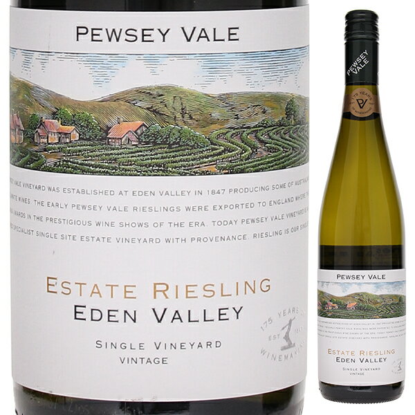 Eden Valley Riesling Pewsey Valeピュージー ヴェイル （詳細はこちら）1847年にジョセフ　ギルバートがイーデンヴァレーに農場を建設し、このエリアで初めてブドウを植えました。イーデン　ヴァレーに145ヘクタールを所有し、内50ヘクタールがブドウ畑。区画毎に収穫・醸造を実施しています。凝縮したレモン、ライムや滑石の香りに、フレッシュなパイナップルやドライハーブの香りがとれる。口に含むと、すぐにその余韻の長さと味わいの深みが感じられ、その中にライムやパイナップル、白い花やフレッシュローズマリーなど、果物やハーブのフレーバーが現れる。自然で心地よい酸が、凝縮した果実味やミネラルとのバランスを取り、最後の余韻を支える。750mlリースリングオーストラリア・南オーストラリア・イ−デン ヴァレーイ−デン ヴァレー白他モールと在庫を共有しているため、在庫更新のタイミングにより、在庫切れの場合やむをえずキャンセルさせていただく場合もございますのでご了承ください。株式会社ファインズレモン、ライム、パイナップル、ドライハーブのアロマ！長い歴史を持つ「ピュージー ヴェイル」がビオロジック農法で造る自然派リースリングイーデン ヴァレー リースリング ピュージー ヴェイルEden Valley Riesling Pewsey Vale商品情報1847年創業の歴史あるワイナリー「ピュージー ヴェイル」がビオロジック農法のブドウで造る、深い味わいと長い余韻が魅力の自然派リースリングです。1847年始まりの年にもたらされたブドウの子孫ピュージーヴェイルの畑は、1847年英国からやって来たジョセフ ギルバート氏がイーデン ヴァレーでブドウを植えたことに始まります。これがオーストラリアに植えられているブドウの先祖に当たるといわれます。今日ピュージー ヴェイルに植えられているブドウは、全て1847年始まりの年にもたらされたブドウの子孫です。深い味わいと長い余韻イーデンヴァレーに145haを所有、うち50haがブドウ畑。区画ごとに土壌や斜面の向きが異なり、細かく分けて収穫、醸造を実施。この地で20年以上に渡りサステイナブルなブドウ栽培を続けています。凝縮したレモン、ライムや滑石の香りに、パイナップルやドライハーブの香り。口に含むとすぐにその余韻の長さと味わいの深みが感じられ、その中に白い花やフレッシュローズマリーなど、果物やハーブのフレーバーも感じます。新鮮な牡蠣、ホタテの刺身、イカ、タイ料理(サラダ)、ピクルス、フレッシュバジルのトマトサラダとお楽しみください。生産者情報ピュージー ヴェイル Pewsey Vale1847年創業の南オーストラリア バロッサの歴史あるワイナリーです。標高の高さと冷涼な気候で、オーストラリア有数のリースリング産地、イーデンヴァレーの最高地点に位置しています。ビオロジック農法を採用しています。ピュージー ヴェイルのワイン造りの歴史は1847年、英国人のジョセフ ギルバートがイーデンヴァレーの地に農場を建設し、ブドウを植えたところから始まっています。1920年-30年代に一度は畑が使われなくなりましたが、1961年に再びそのポテンシャルが見直され、ヒル スミスによってワイナリーが建て直されました。今日ピュージー ヴェイルに植えられているブドウは、全て1847年始まりの年にもたらされたブドウの子孫です。