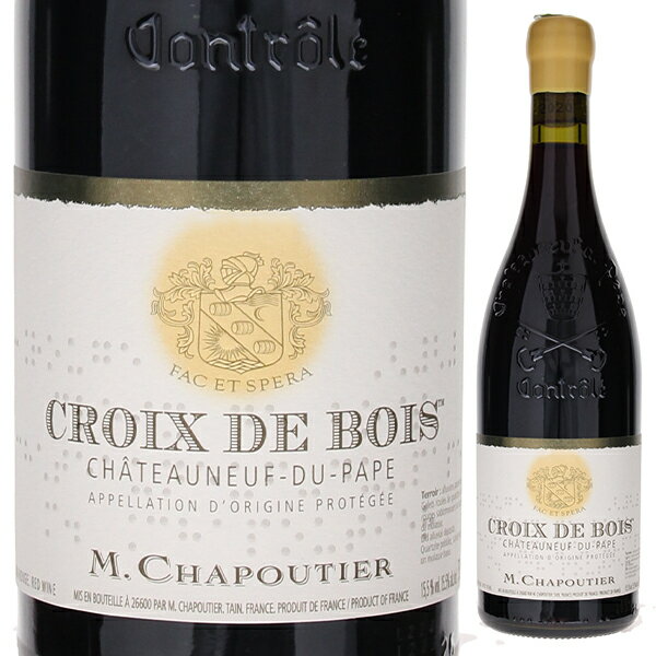 【6本〜送料無料】シャトーヌフ デュ パプ ルージュ クロワ ド ボワ 2020 M.シャプティエ 赤ワイン フランス 750ml グルナッシュ コート デュ ...