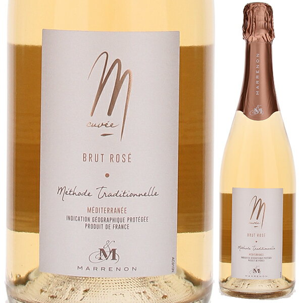 【6本〜送料無料】マレノン キュヴェ M ブリュット ロゼ NV マレノン スパークリング ロゼワイン フランス 750ml グルナッシュ コート デュ ローヌ...