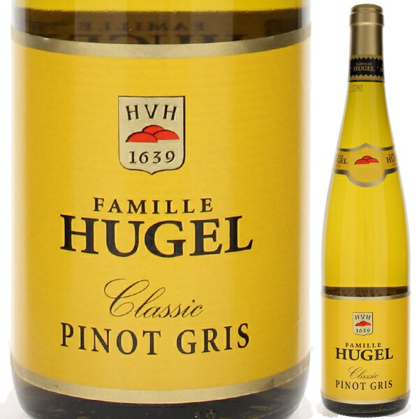 Pinot Gris Classic Famille Hugelファミーユ ヒューゲル （詳細はこちら）1639年からワイン造りを行っている家族経営のワイナリー。フランス国内の最高級レストランにリスティングされているのをはじめ、その名声は世界に知られるところとなり、現在、120カ国に輸出されるアルザスを代表するワイナリーです。強くしっかりとした口当たりのワインです。ヒューゲルのピノ・グリは豊潤かつ辛口。グルメな一皿、鶏肉や魚、キノコやクリーム・ソースとの相性は絶妙です。750mlピノ グリフランス・アルザスアルザスAOC白他モールと在庫を共有しているため、在庫更新のタイミングにより、在庫切れの場合やむをえずキャンセルさせていただく場合もございますのでご了承ください。ジェロボーム株式会社