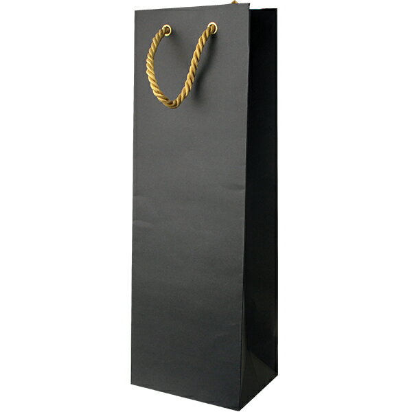 1本ギフト箱用手提げ袋（化粧箱用）　ブラック　ハイグレードタイプ[送料無料対象外商品]