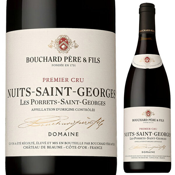 Nuits-St-Georges Premier Cru les Porrets Saint-Georges Bouchard Pere & Filsブシャール P＆F （詳細はこちら）創業1731年。コート ドール中心に約130haの畑を所有する最大級のドメーヌ。2005年からグラヴィティフローの最新の醸造施設でワイン造りを行う。2015年環境に配慮した農法レベル3の認証取得。2007年に取得した0.32haの畑「レ ポレ サン ジョルジュ」はカイユに隣接し、ニュイ・サン・ジョルジュの中でも銘醸畑として知られる畑。12-14ヶ月熟成(新樽40-50%)。赤スグリやブラックベリー、プラムなどの赤黒果実にスパイス、土のニュアンス。骨格がしっかりとしてコクがあり、力強いエネルギーと繊細さがあり情熱的。酸とタンニンのバランスが絶妙な秀逸なワイン。750mlピノ ノワールフランス・ブルゴーニュ・コート ド ニュイニュイ サン ジョルジュ プルミエ クリュAOC赤他モールと在庫を共有しているため、在庫更新のタイミングにより、在庫切れの場合やむをえずキャンセルさせていただく場合もございますのでご了承ください。株式会社ファインズ