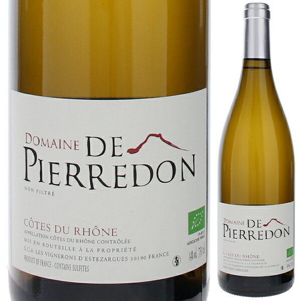 Domaine de Pierredon Cotes du Rhone Blanc SCA les Vignerons d'Estezarguesエステザルグ葡萄栽培者組合 （詳細はこちら）淡い麦わら色。アカシアや白い花、バナナやマンゴー等の熟した果実の香り。柔らかなオーク樽の風味がアフターに広がり複雑な印象です。酸味が柔らかく、上品な口当たの白ワインです。750mlヴィオニエ 、ルーサンヌ フランス・コート デュ ローヌ・メリディオナルコート デュ ローヌAOC白ビオロジック他モールと在庫を共有しているため、在庫更新のタイミングにより、在庫切れの場合やむをえずキャンセルさせていただく場合もございますのでご了承ください。株式会社　モトックス