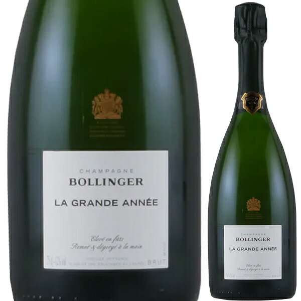 Champagne Bollinger la Grande Annee Bollingerボランジェ （詳細はこちら）シャンパーニュ地方の卓越した年にのみ造られる、ボランジェの精神を象徴するプレスティージュ・キュヴェです。オーク樽での発酵・熟成という伝統的な手法を守り抜くことで、並外れた複雑味と構造、そして力強さが生まれます。厳選されたグラン・クリュとプルミエ・クリュのブドウのみを使用しており、きめ細やかな泡立ちと共に、熟した果実の香りと繊細なスパイス、ナッツのような香ばしさが何層にも重なり合います。長い瓶内熟成を経てリリースされるこのシャンパーニュは、芳醇なテクスチャーとフレッシュな酸が見事に調和した、圧倒的な品格を放つ逸品です。美食との相性も素晴らしく、特別な瞬間を彩る最高峰の味わいをお楽しみいただけます。1500mlピノ ノワール、シャルドネフランス・シャンパーニュシャンパーニュ発泡白他モールと在庫を共有しているため、在庫更新のタイミングにより、在庫切れの場合やむをえずキャンセルさせていただく場合もございますのでご了承ください。WINE TO STYLE