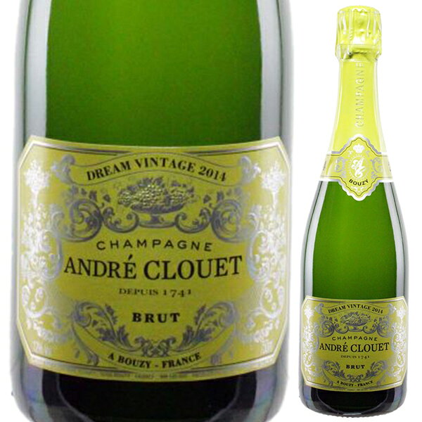 【6本〜送料無料】ドリーム ヴィンテージ 2014 アンドレ クルエ スパークリング 白ワイン シャンパン フランス 750ml シャルドネ シャンパーニュ ハロウィン　パーティー