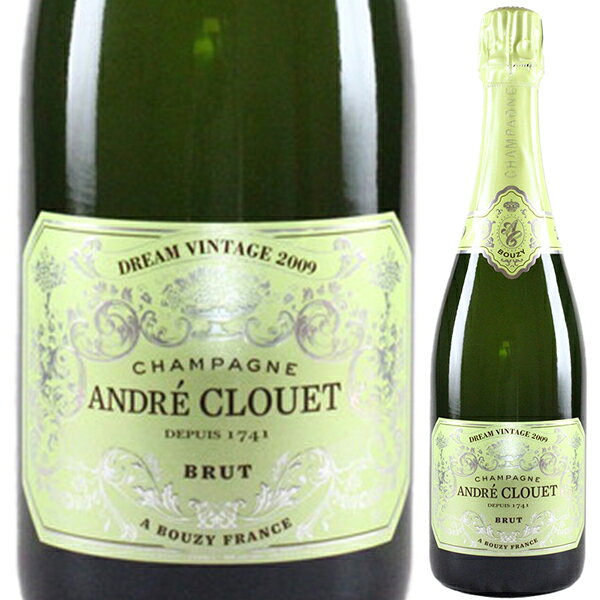 【6本〜送料無料】ドリーム ヴィンテージ 2009 アンドレ クルエ スパークリング 白ワイン シャンパン フランス 750ml シャルドネ シャンパーニュ ハロウィン　パーティー