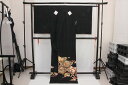 訳あり実店舗キャリー在庫 正絹黒留袖 黒(花丸文) 正装 結婚式 着付けの練習 送料無料 送料込み