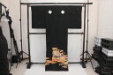 訳あり実店舗キャリー在庫 正絹黒留袖 黒(せんす×松) 正装 結婚式 着付けの練習 送料無料 送料込み