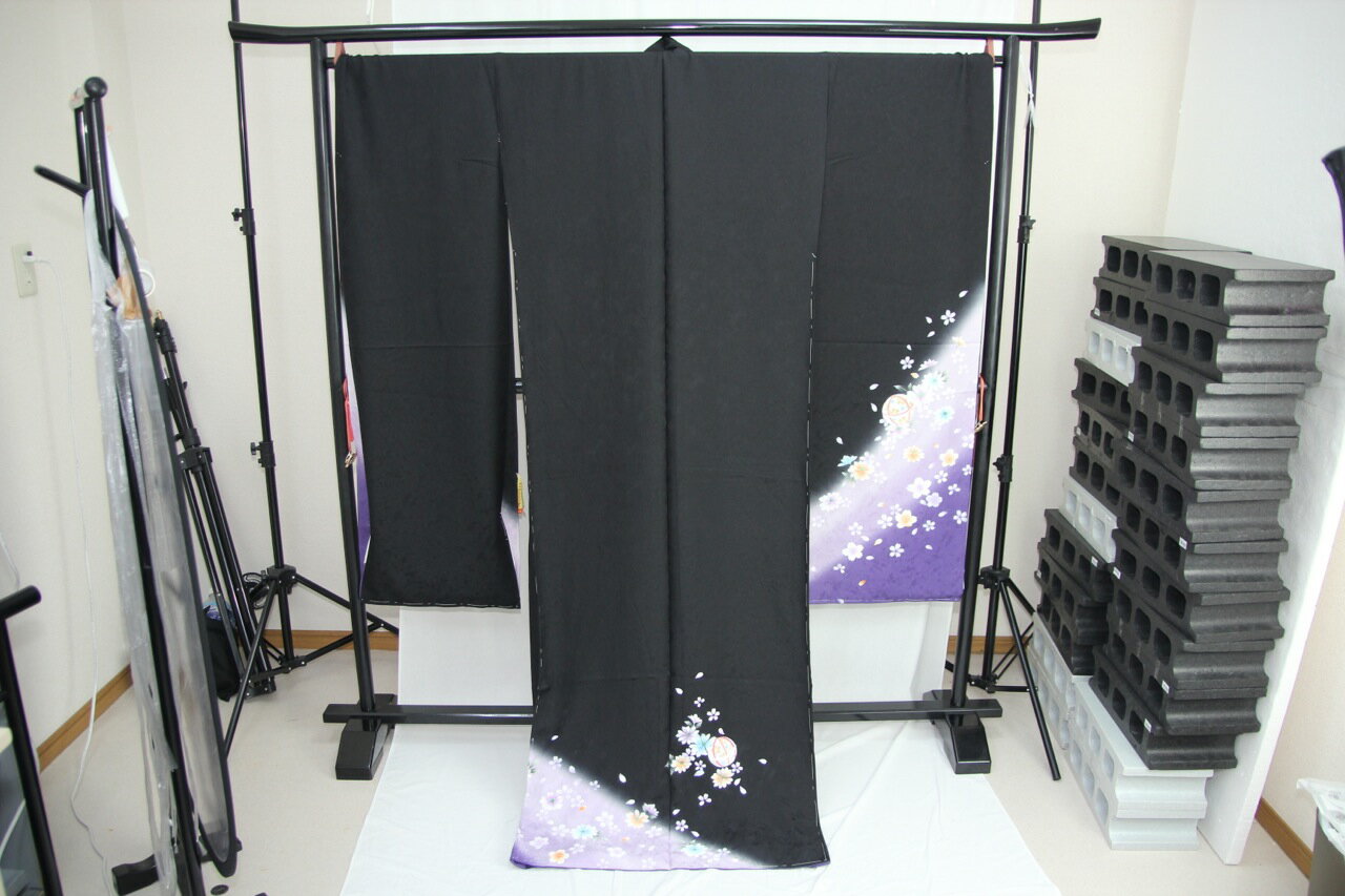 訳あり店舗キャリー在庫 正絹 振袖(八掛付) 仮絵羽 ハギレ はぎれ 仕立ての練習用に最適 舞台衣装としても使えます。 送料無料 送料込み