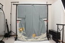 訳あり店舗キャリー在庫 正絹色留袖 柳グレー(菊・柳・なでしこ・梅・波)礼服 結婚式 お出かけ 送料無料 送料込み