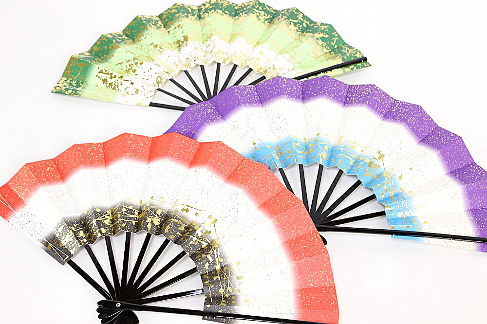 踊り用 舞扇 ぼかし色 おもり付き 広げ巾50cm 日舞 お稽古 発表会 舞い 重りつき 狂言 メール便不可 踊..
