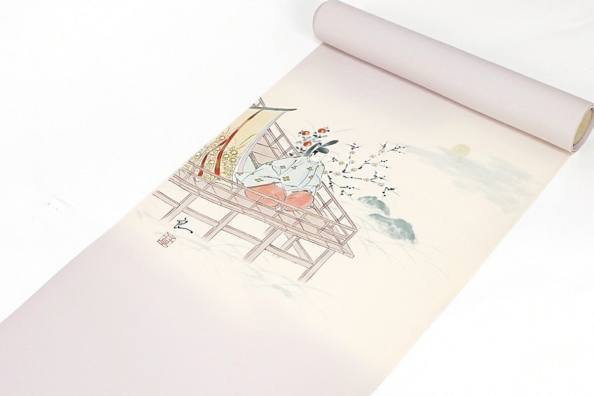 訳あり・店舗キャリー在庫 送料無料 九寸名古屋帯 京友禅 正絹 手描き 塩ゼ 仕立て代サービス 御稽古 ..