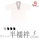 メール便送料無料 男物 Tシャツ半襦袢 M L LL 合用 半袖 塩瀬半衿付 肌着 高級天竺綿使用 白 肌襦袢 メンズ 紳士物 白衣 作務衣 下着 うそつき 1...