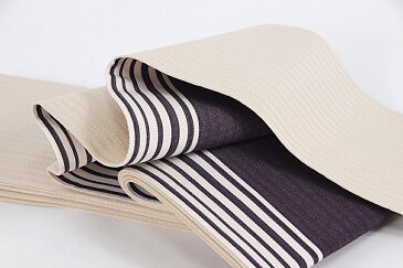 男 角帯 ベージュ×紫 袷 花火 夏祭り ポリエステル 浴衣 着物 ゆかた ユカタ 紳士 男性用 メンズ 袴下帯 御稽古 小袋 洗える 弓道 成人式 1点のみメール便OK 父の日