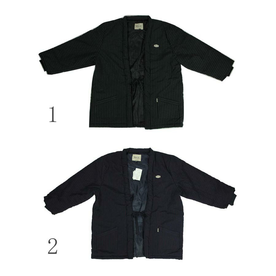 呉服屋 新柄 男半天 メンズ 袖リブ付き MLサイズ フリーサイズ はんてん 節電 ウォームビズ 保温 エコ 暖房費節約 紳士 どてら ちゃんちゃんこ メール便不可 267001 ens ダウンベストより暖かい 和風カーディガン 敬老の日のプレゼントにも