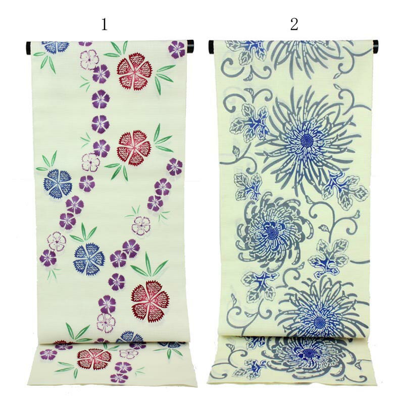 呉服屋 女物 浴衣 反物 源氏物語 ブランド 綿100％ ゆかた 注染 本染め 本耳 綿紅梅 生地 日本製 オーダーメイド 未仕立て品 レディース 送料無料 送料込み