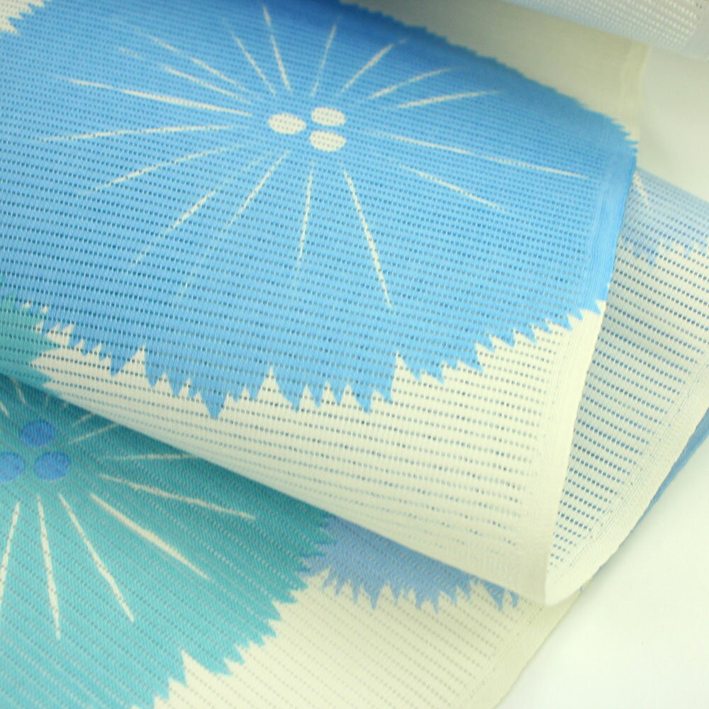 呉服屋 紫織庵 女物 浴衣 反物 ブルー（新から松）綿100% 綿絽 女浴衣 小幅 復刻大正友禅 ゆかた きもの お洒落 レトロ ロマン 夏着物 レディース 婦人物 女性用 ブランド 未仕立て品 原反 ブルー（1111）オーダーメイド 日本製[tss0]