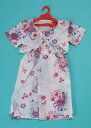 子供浴衣 ボレロドレス （白～水色・花とリボン） 女児ゆかたドレス ワンピース&amp;上着 キッズ ジュニア リゾート浴衣qq