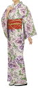 踊り衣裳 反物 柚印 手染小紋着尺 ベージュ×ピンク 取り寄せ商品 日本の踊り 掲載 踊り絵羽 稽古 習い事 舞踊 民謡 発表会 《女性用 レディース 洗える着...