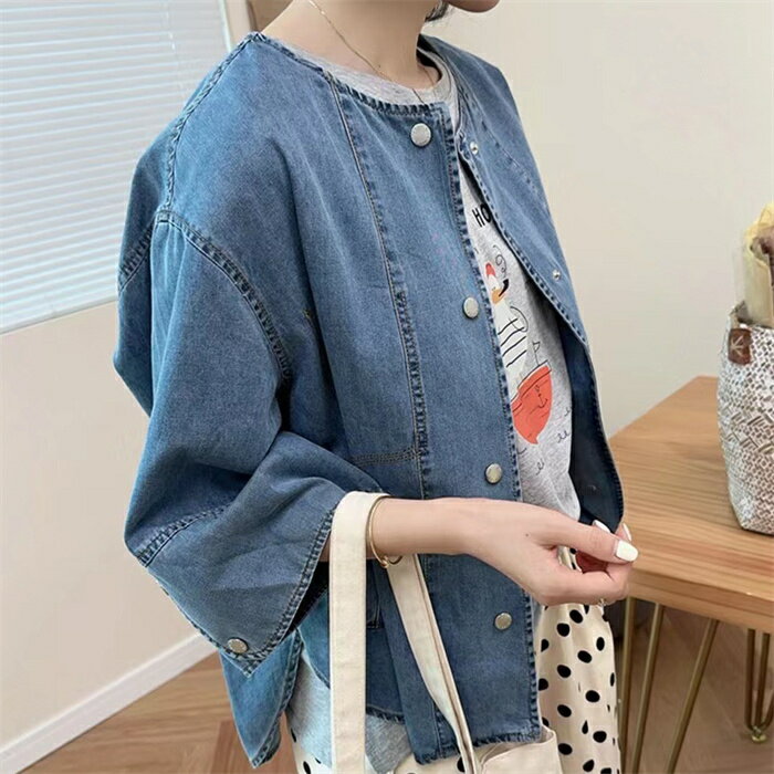 楽天市場】デニムジャケット ノーカラー 七分袖の通販 楽天市場】デニムジャケット ノーカラー 七分袖の通販