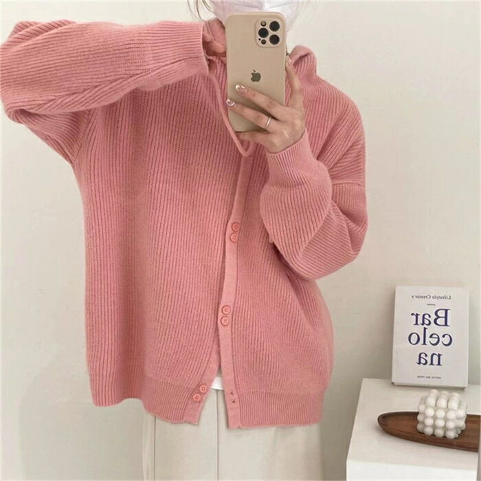 ファーロングコーディガン　コートカーディガン　レッキス　ピンクカメリアウール38 ファーロングコーディガン コートカーディガン レッキス ピンク